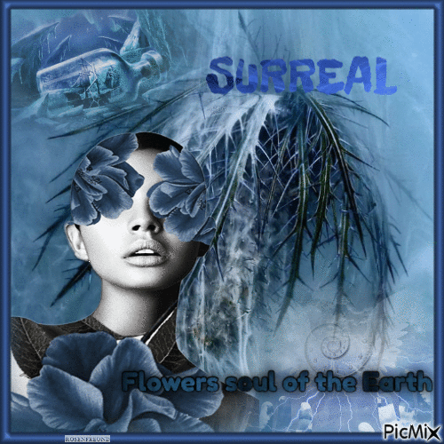 Surreal Woman blue - GIF animado grátis