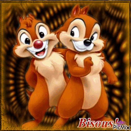 deux écureuils coquins - GIF animado grátis