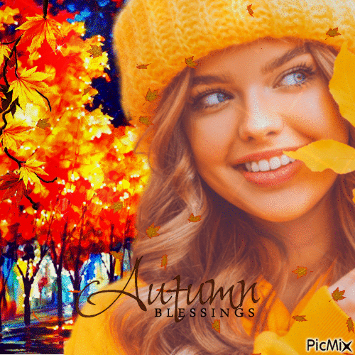 Herbstlächeln - Gratis animerad GIF