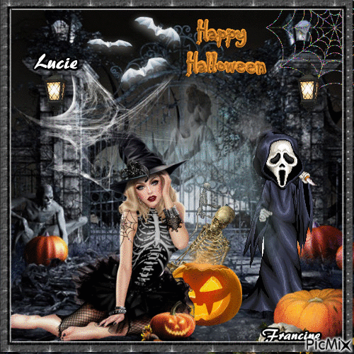 Joyeux Halloween pour toi Lucie ♥♥♥ - Gratis animerad GIF