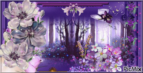 Violet fleurie ♥ - Ilmainen animoitu GIF