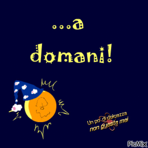 Buona Notte a domani - Бесплатный анимированный гифка