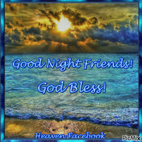 Good Night Friends! God Bless! - Animovaný GIF zadarmo