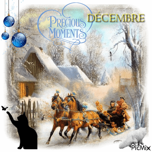 Precious Moments Decembre - Безплатен анимиран GIF