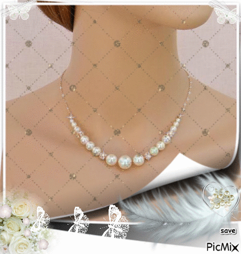 collar de perlas - Gratis animerad GIF