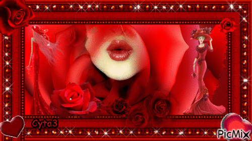 Red kiss - Free animated GIF