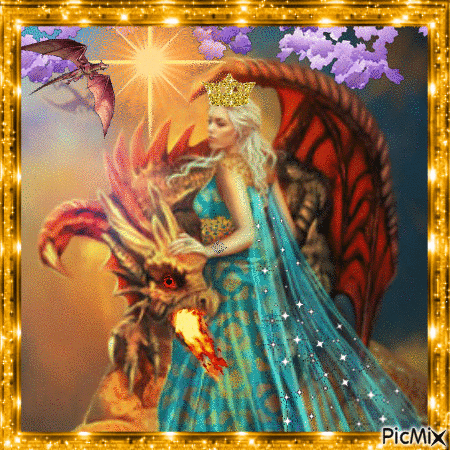 La reine des dragons - Darmowy animowany GIF