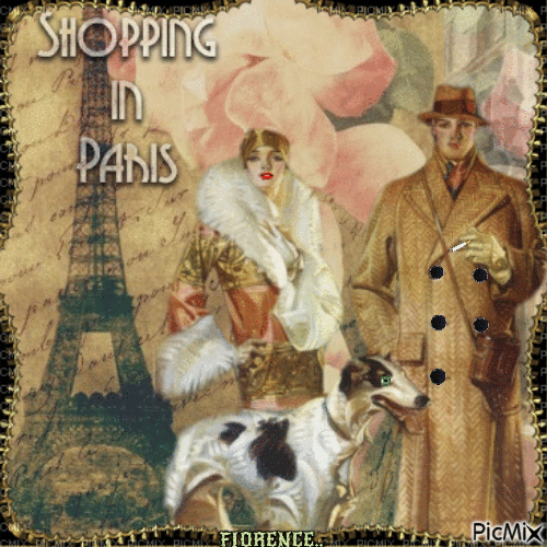 SHOPPING IN PARIS - Darmowy animowany GIF