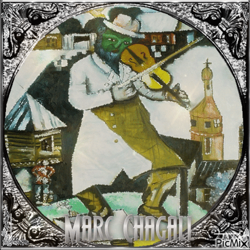 Geiger von Marc Chagall - GIF เคลื่อนไหวฟรี