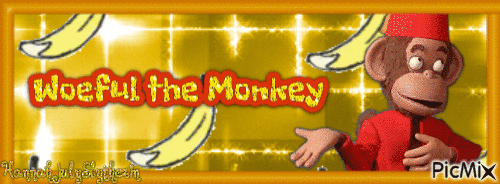 (Woeful the Monkey - Banner) - Animovaný GIF zadarmo