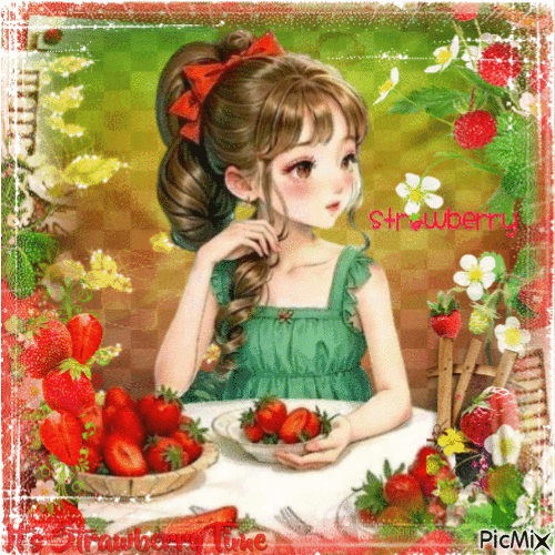 Sweet Strawberries - Gratis animerad GIF