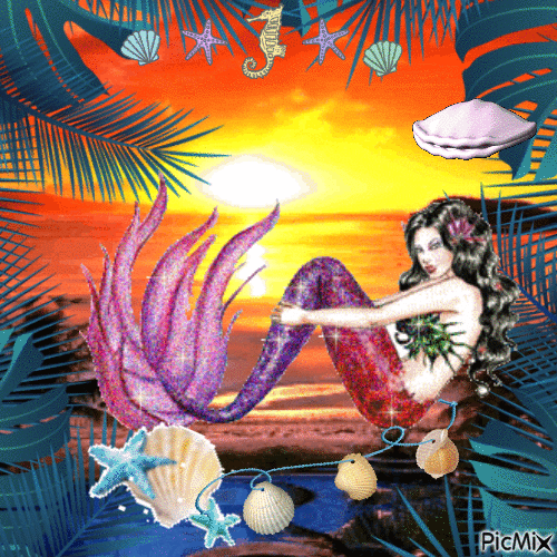 Contest: Mermaid portrait - 無料のアニメーション GIF