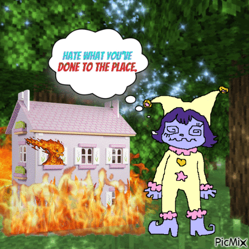 set ablaze ye jesters home - Free animated GIF