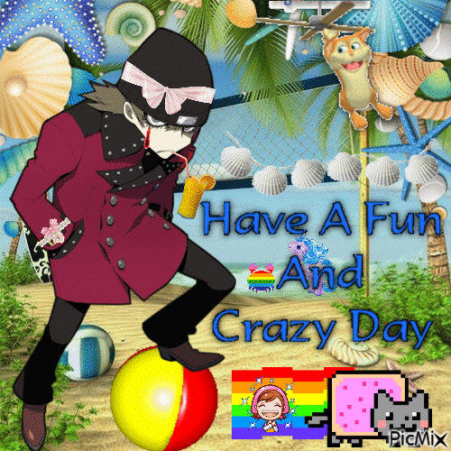 shinjiro fun and crazy day - Darmowy animowany GIF