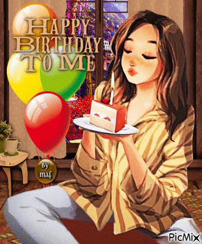 Happy Birthday to Me - GIF animé gratuit