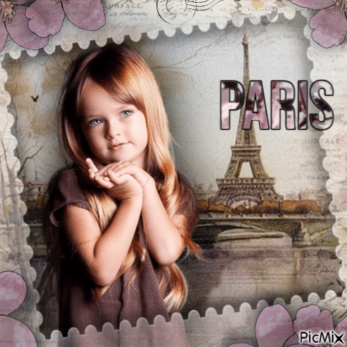 Child in Paris - GIF animasi gratis