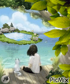 Un lago en otro - Darmowy animowany GIF