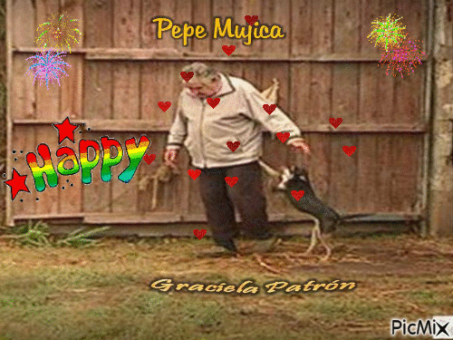 Feliz cumple Pepe Mujica - Бесплатный анимированный гифка