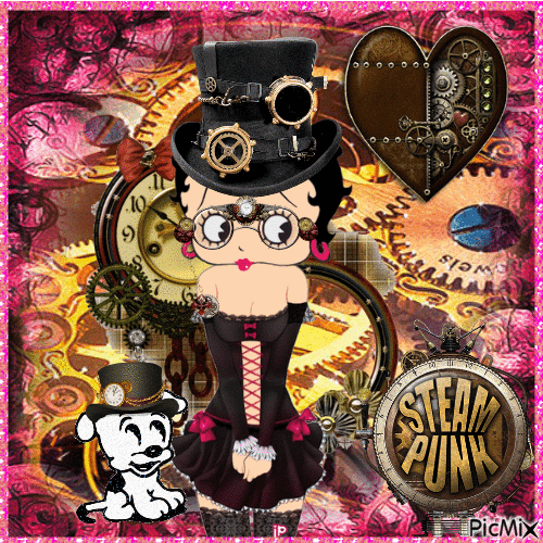steampunk betty boop - Free animated GIF