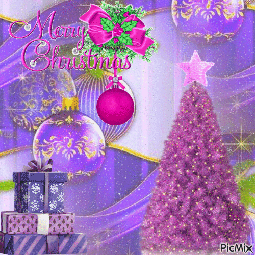 Purple Christmas - Бесплатный анимированный гифка