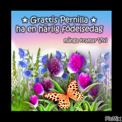 Grattis Pernilla 2023 - GIF animate gratis
