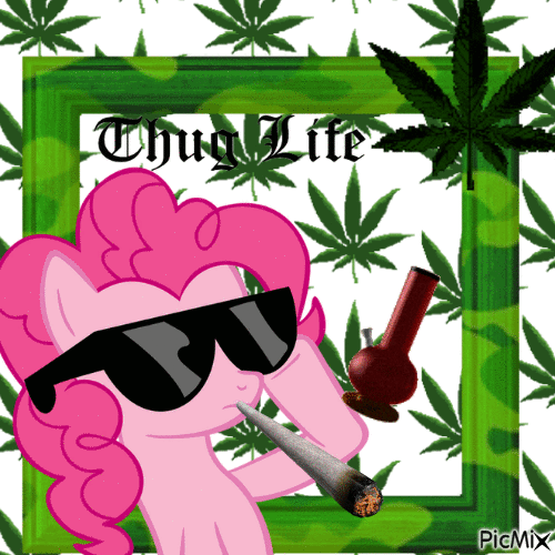 funny pinkie pie weed - Free animated GIF