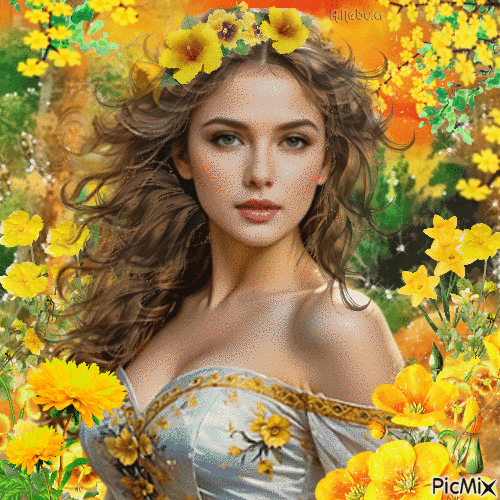 Yellow flowers-contest - GIF animate gratis