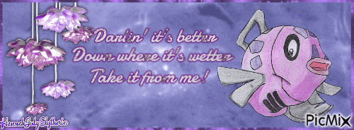 {Feebas singing a line from "Under the Seas" - Banner} - GIF animate gratis