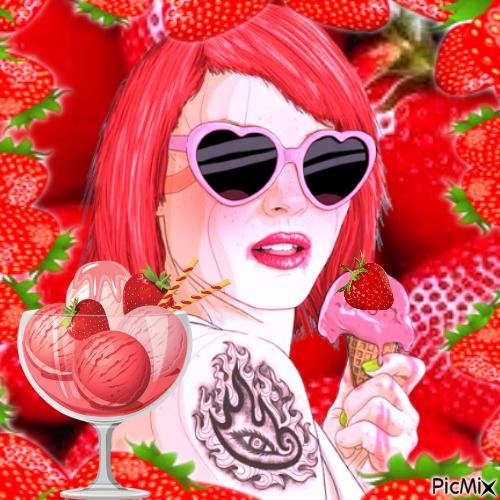 Glace à la fraise - бесплатно png