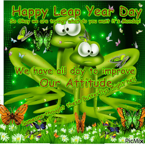 Leap Year Frog Monday - GIF animé gratuit