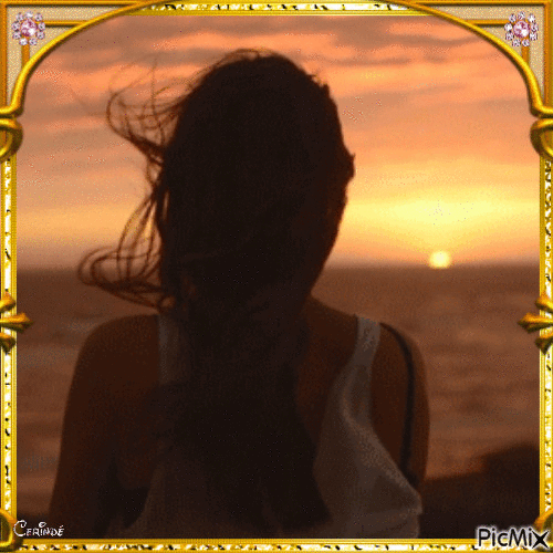 La femme au soleil - 無料のアニメーション GIF