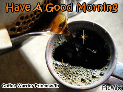 Good morning coffee 2 - GIF animasi gratis