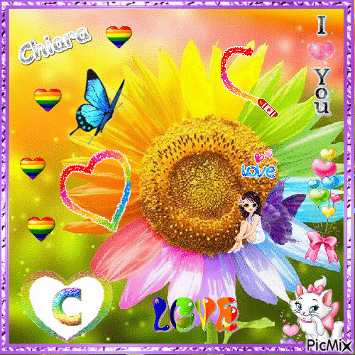 fiore arcobaleno - Darmowy animowany GIF