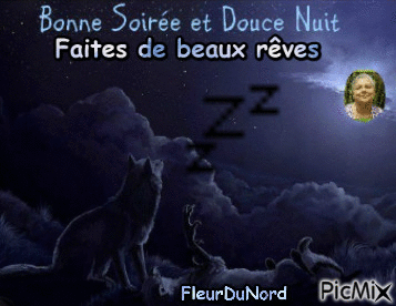 Douce soirée et bonne nuit - Бесплатный анимированный гифка
