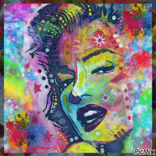 Marilyn art moderne - GIF เคลื่อนไหวฟรี