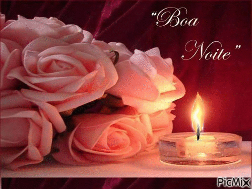 Boa Noite vela rosa - Bezmaksas animēts GIF