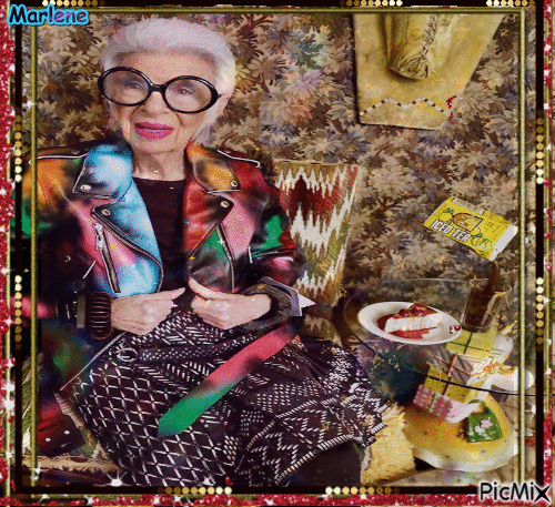 Portrait Woman Colors Deco Glitter Couture Fashion Glamour - Free animated GIF