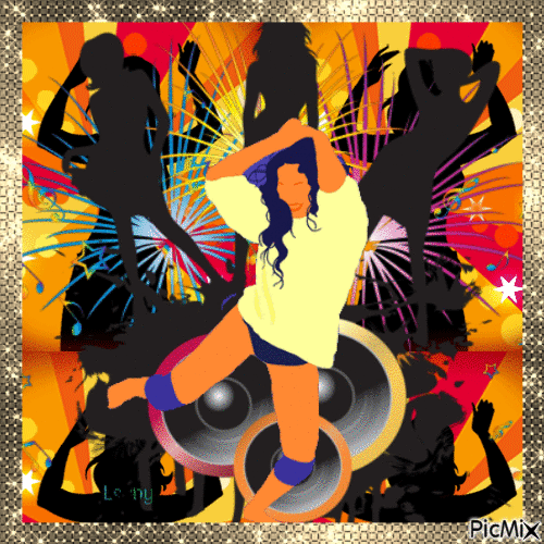 Danse colorée !!!!! - GIF animé gratuit