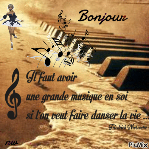 Musique de la vie - Бесплатный анимированный гифка