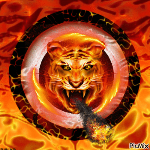 Tiger Art - Darmowy animowany GIF