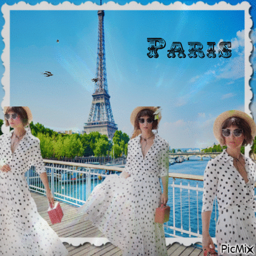 Polka Dots in Paris - Free animated GIF