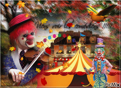 Les clowns - Gratis animerad GIF
