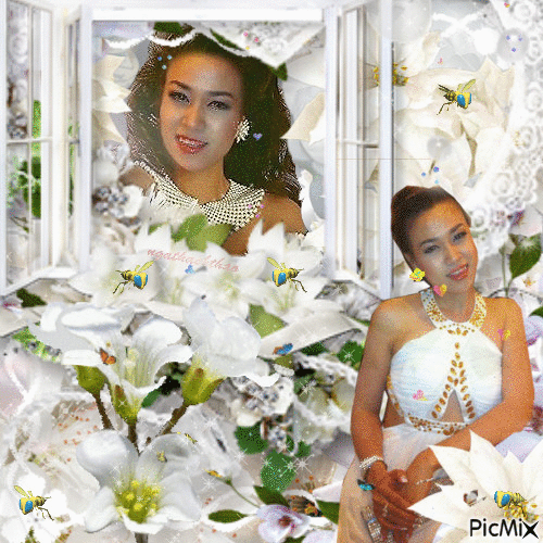 Hạnh Phúc của Tôi trong sắc Hoa trắng tinh khôi - Gratis geanimeerde GIF