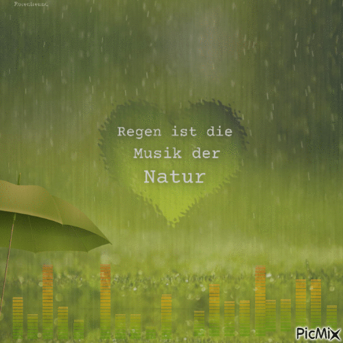 Regen ist die Musik der Natur - Zdarma animovaný GIF
