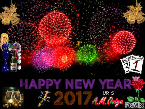 new year 2017 - 免费动画 GIF