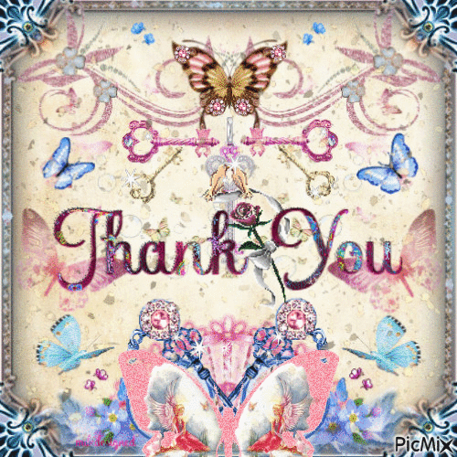 thank you butterflies - Animovaný GIF zadarmo