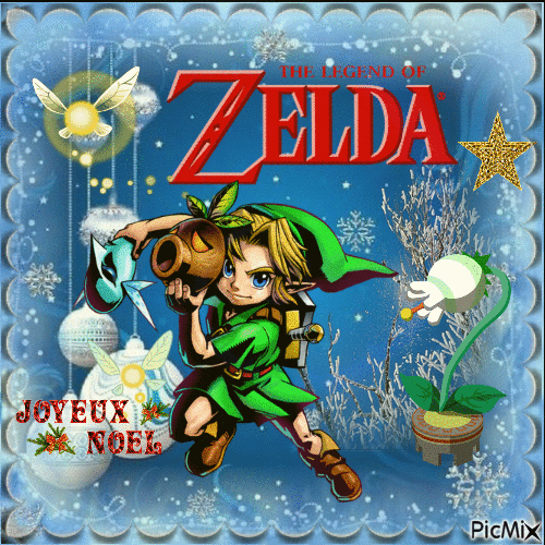 Zelda vous Souhait un Joyeux Noël - Безплатен анимиран GIF