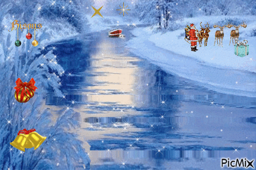paysage de neige - Animovaný GIF zadarmo