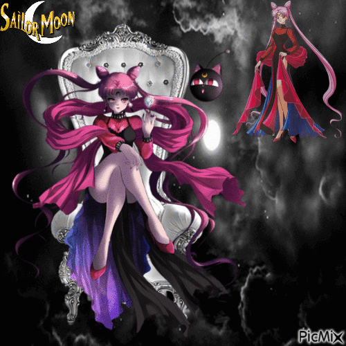 Black Lady- Sailor moon villain - GIF animado grátis