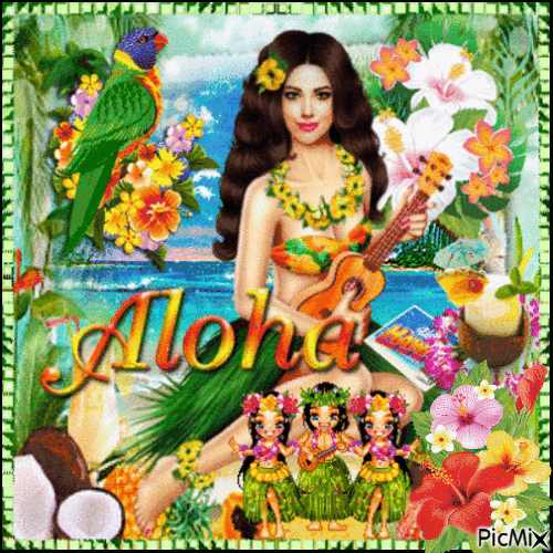 Aloha - GIF animado grátis
